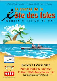 Course de la Côte des Isles 2015 – régate d'aviron en mer. Le samedi 11 avril 2015 à Barneville-Carteret. Manche.  10H45